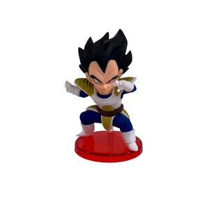 Dragon Ball Z Vegeta Mini Figure 3 Inch Saiyan Armor Action Pose Red Base